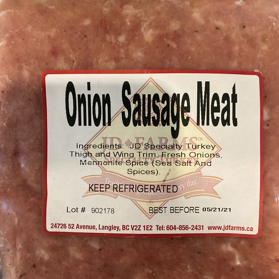 Ground Onion Bulk Sausage Meat